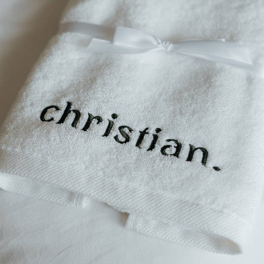 Embroidered hand towel
