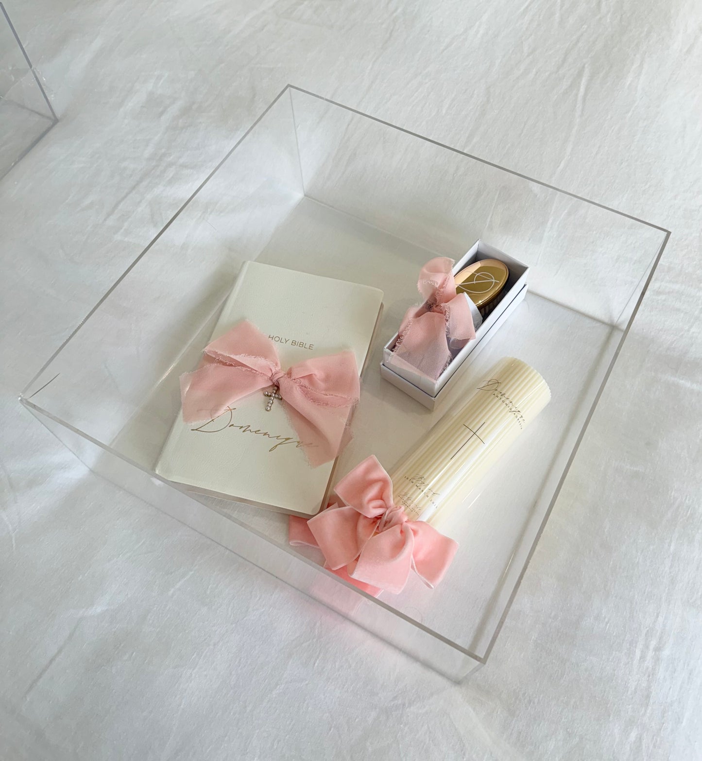 Ribbed Baptism Candle