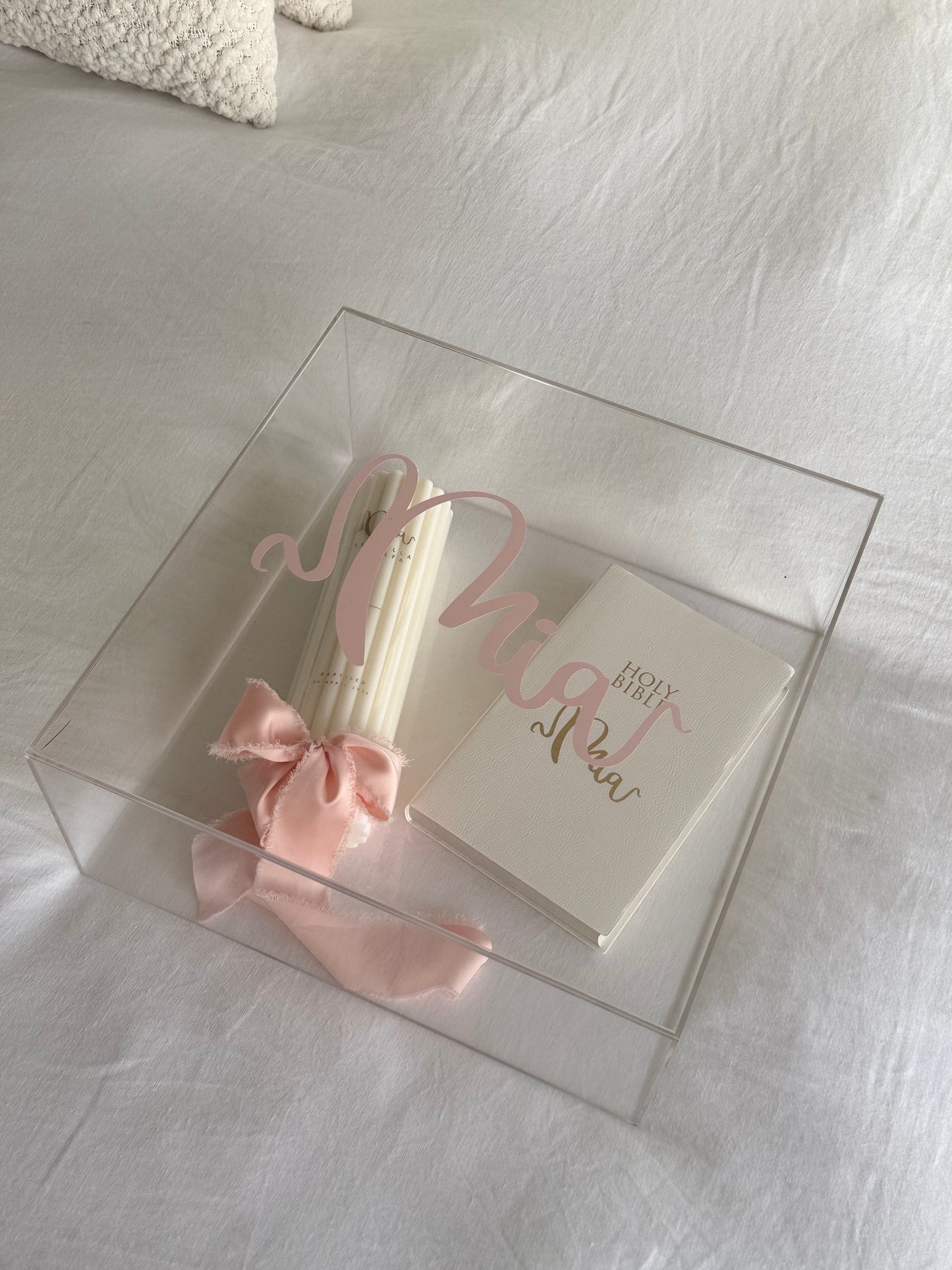 Acrylic Keepsake Box - Vinyl Name