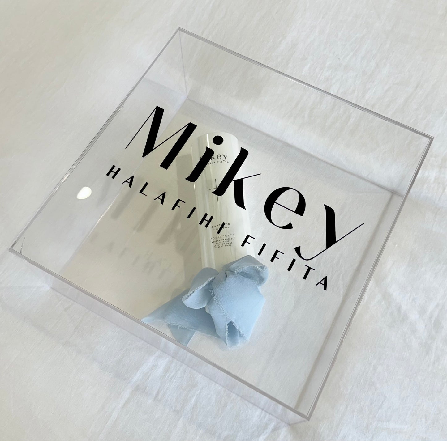 Acrylic Keepsake Box - Vinyl Name