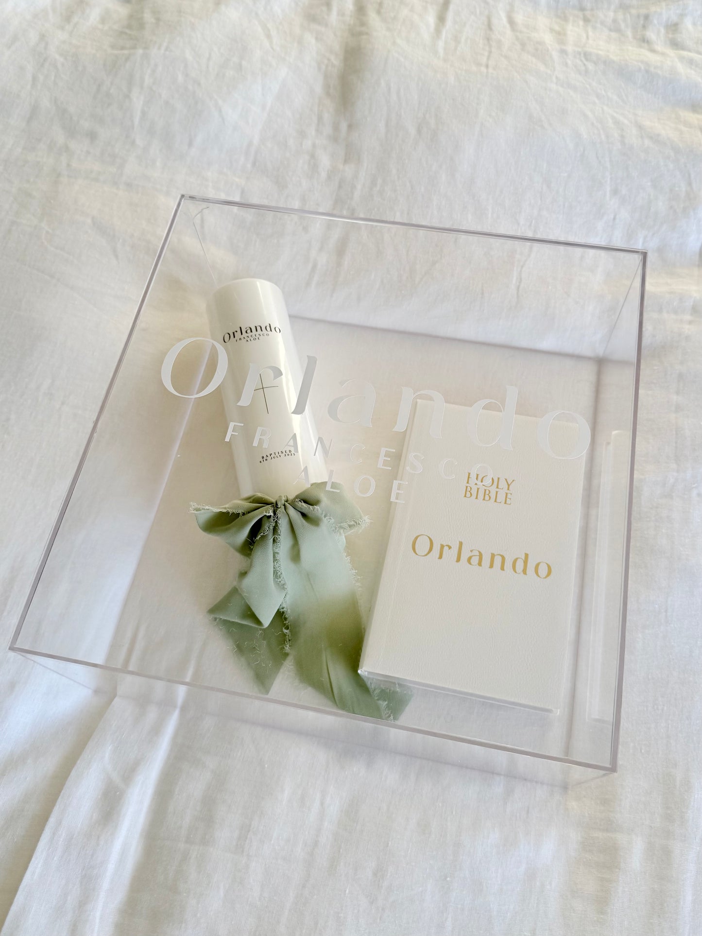 Acrylic Keepsake Box - Vinyl Name