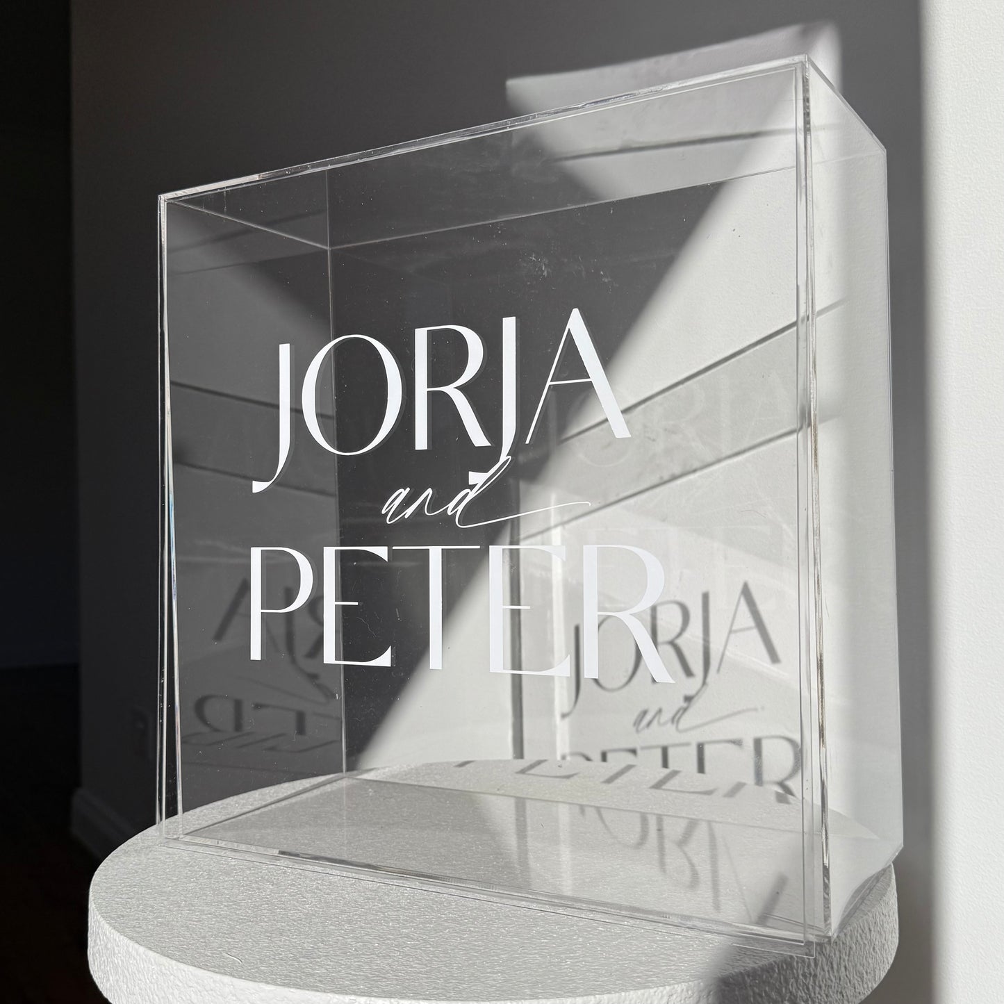 Acrylic Keepsake Box - Vinyl Name
