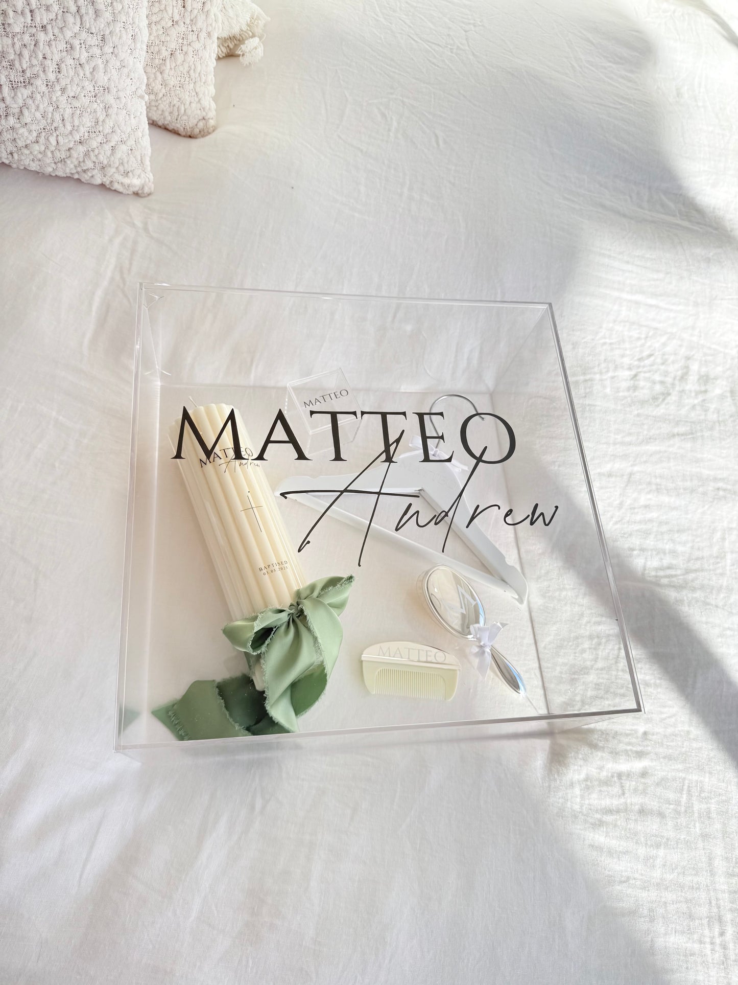 Acrylic Keepsake Box - Vinyl Name