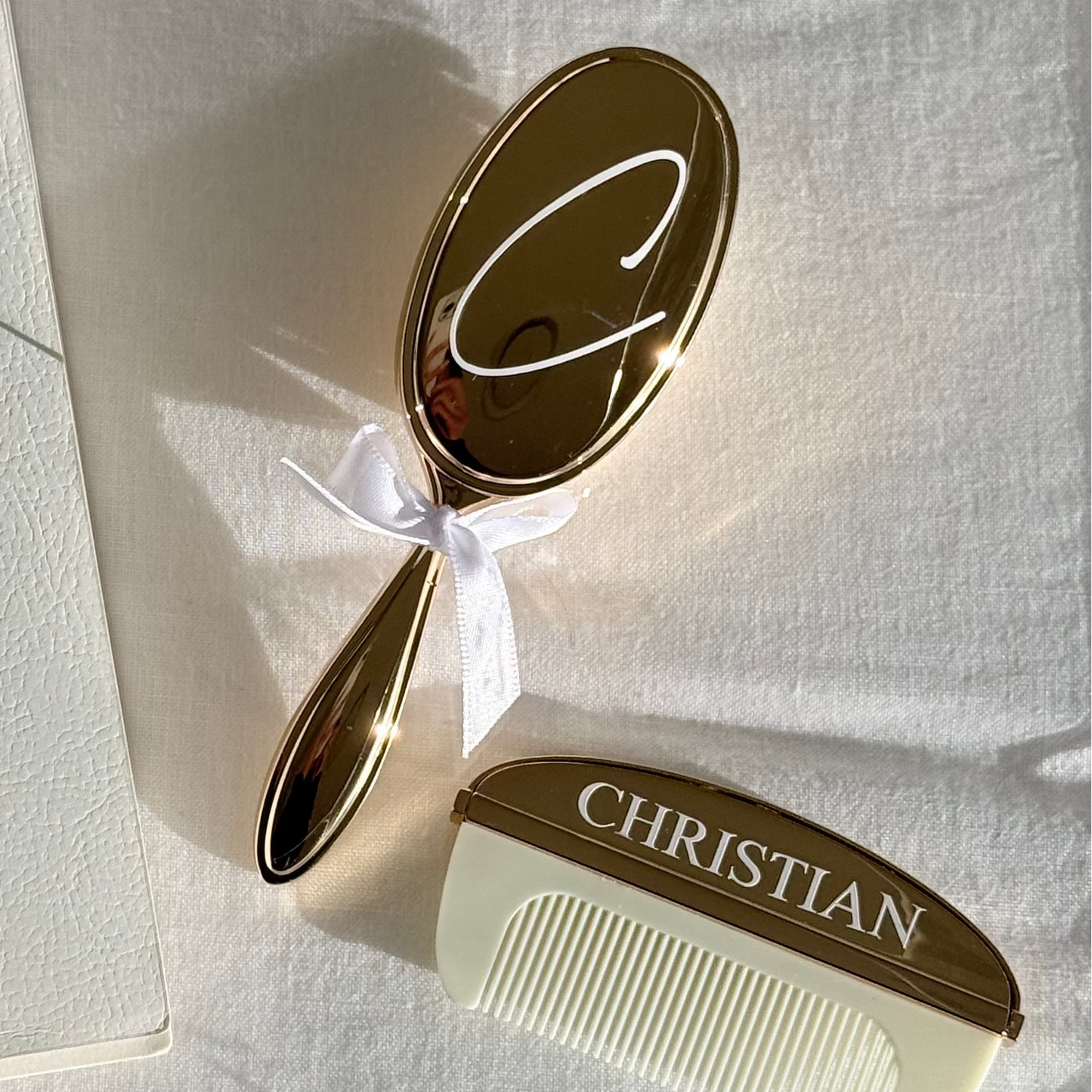 Gold/Silver Plated Baby Brush & Comb Set