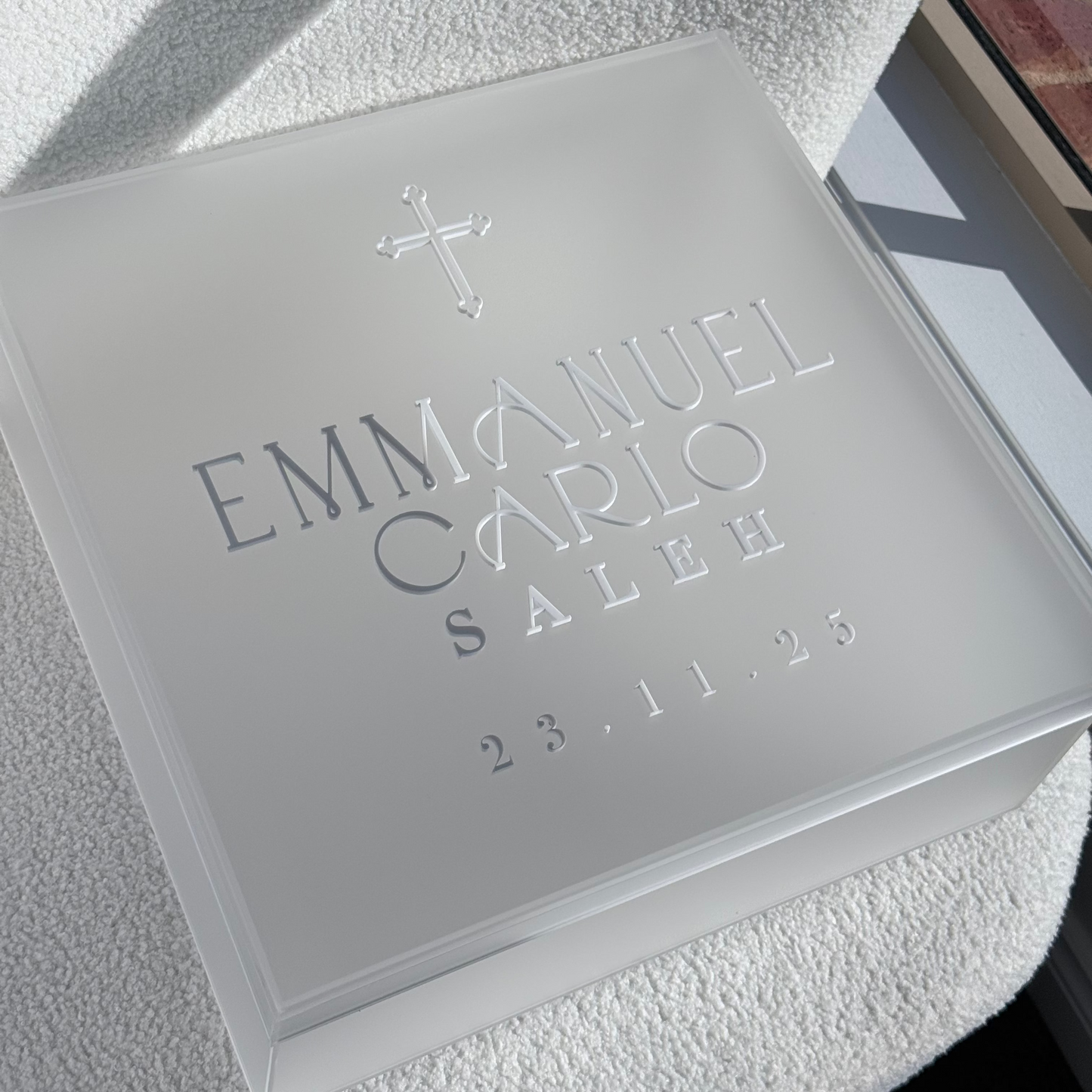 Frosted Acrylic Keepsake Box - Acrylic Name