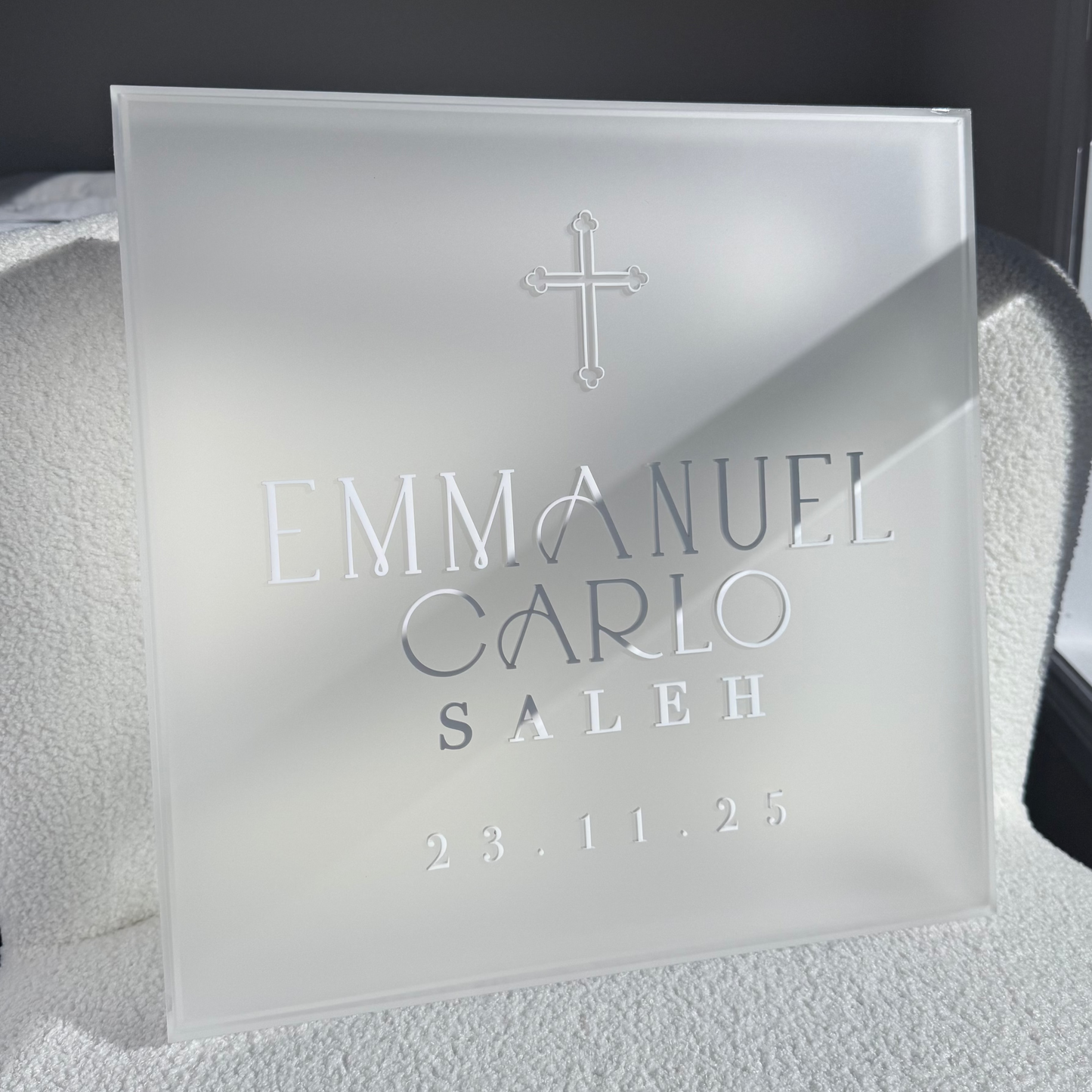 Frosted Acrylic Keepsake Box - Acrylic Name