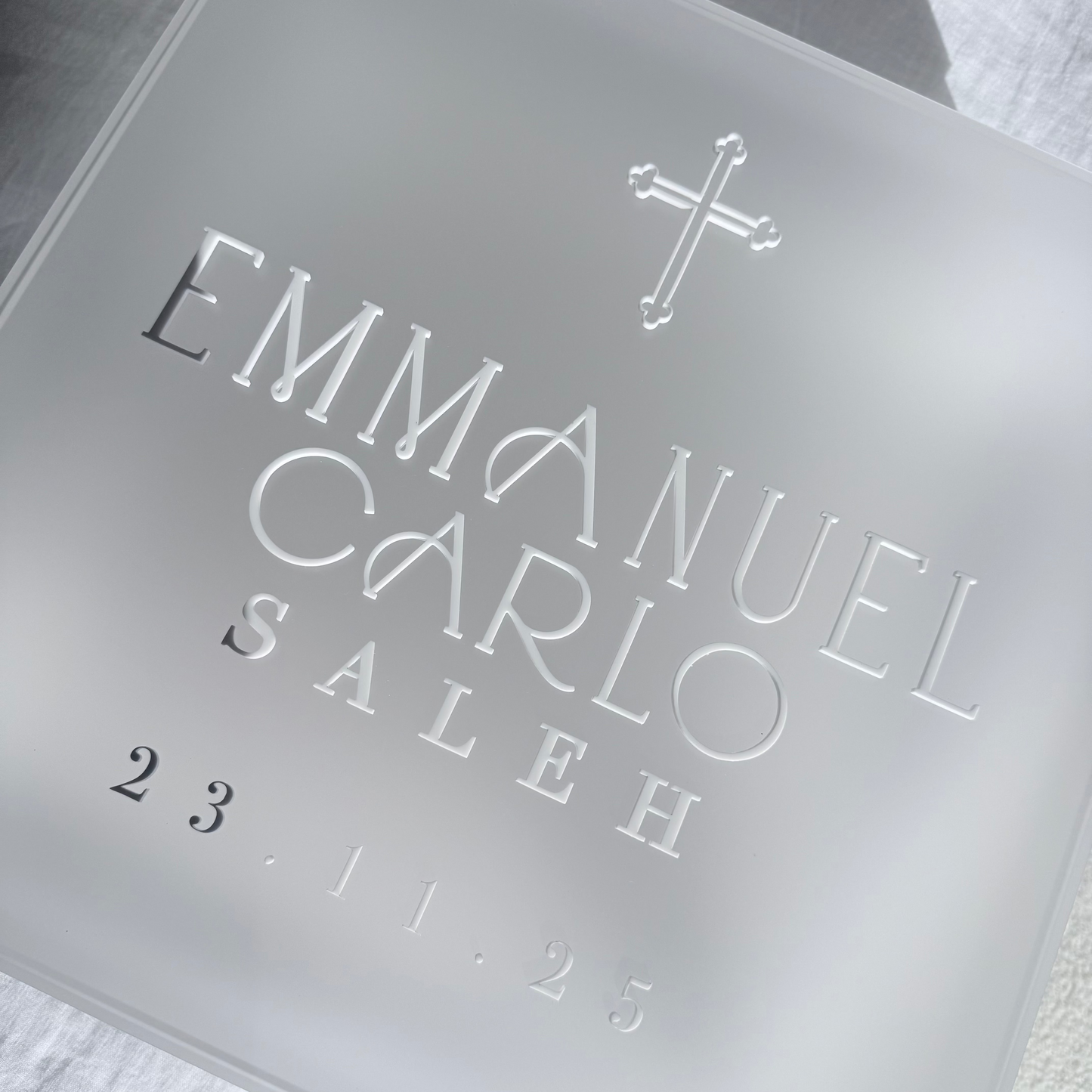 Frosted Acrylic Keepsake Box - Acrylic Name