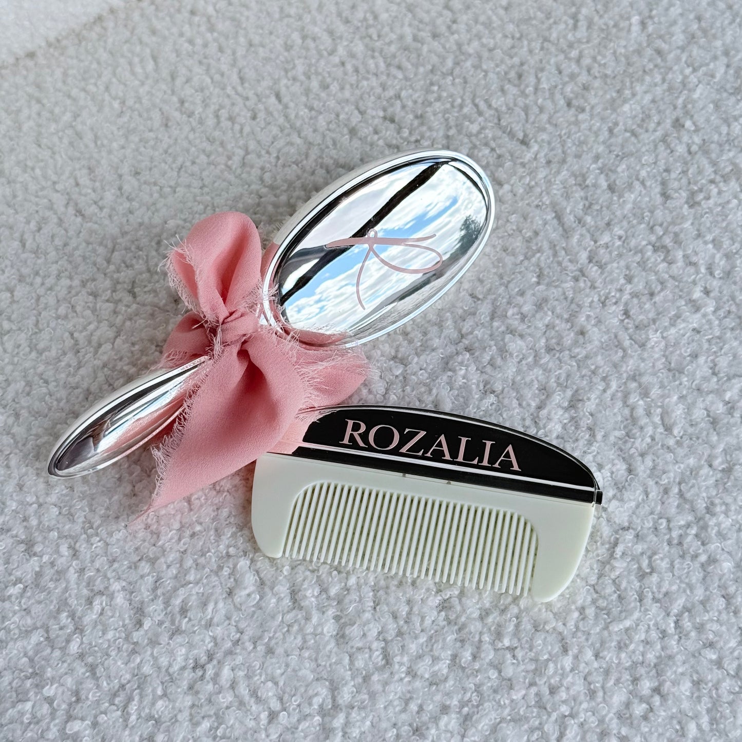 Gold/Silver Plated Baby Brush & Comb Set