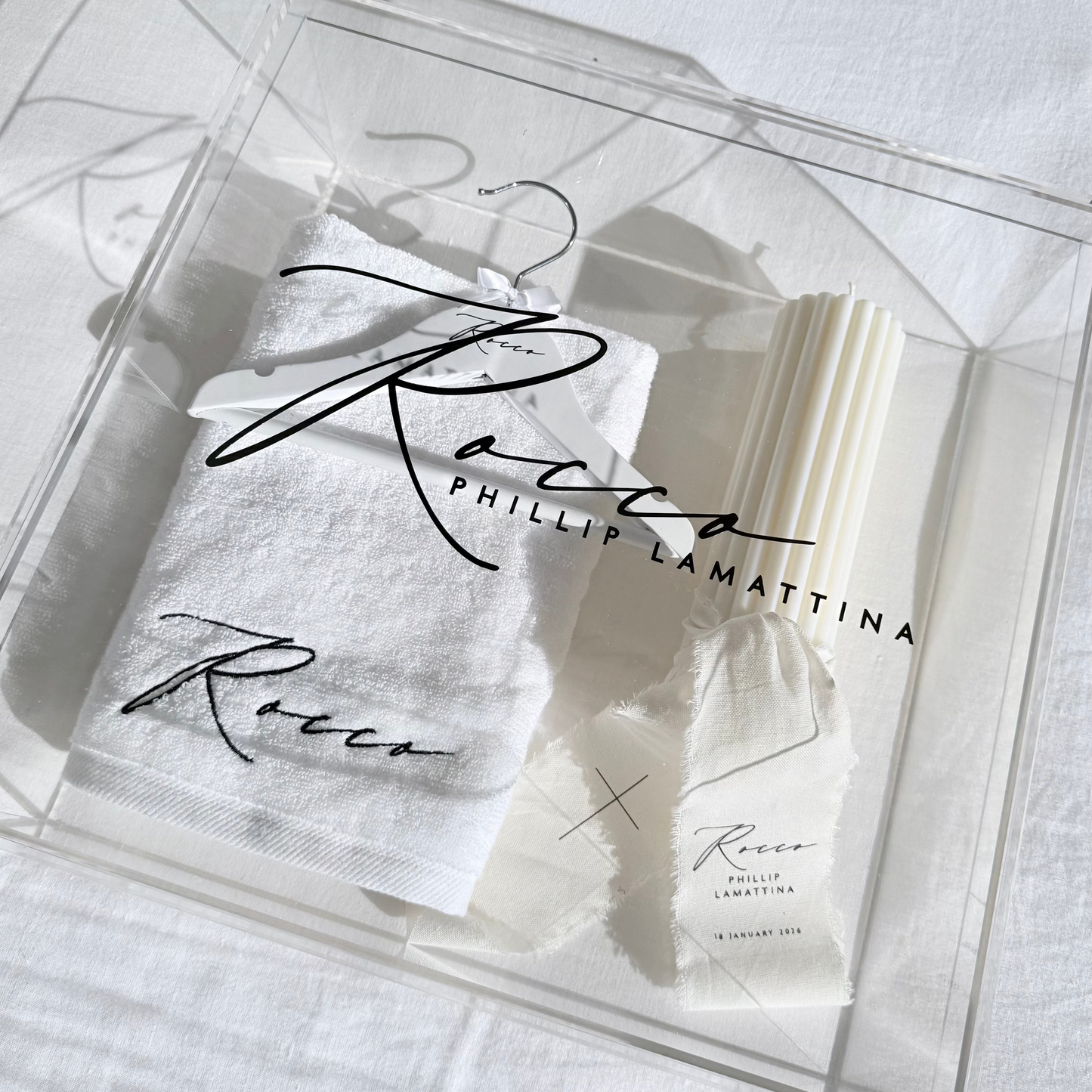 Acrylic Keepsake Box - Vinyl Name