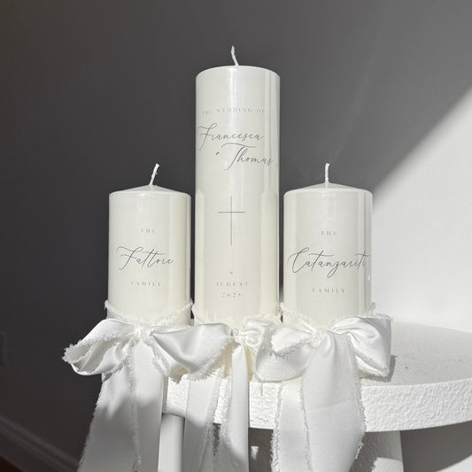 Classic wedding candle set